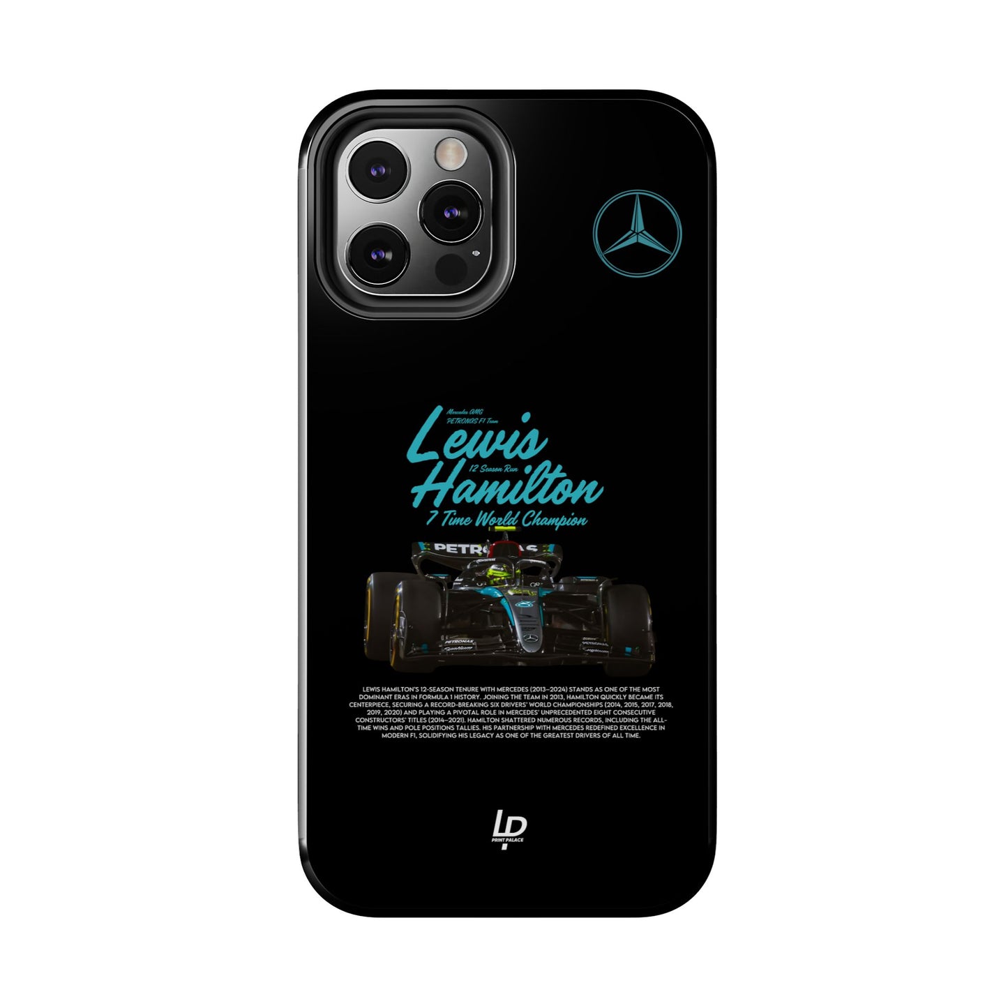 Lewis Hamilton Mercedes F1 "Black" iPhone Case