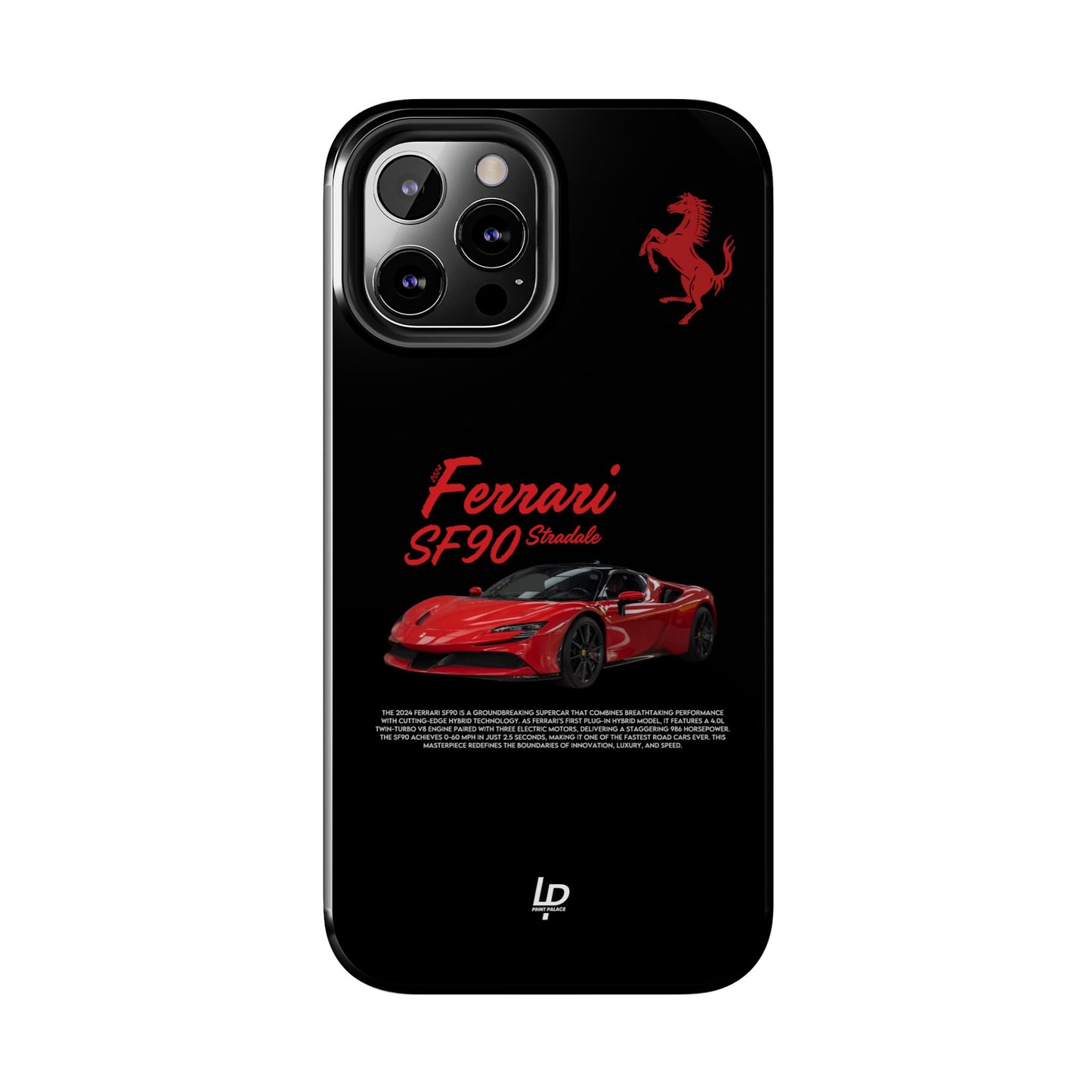 Ferrari SF90 Stradale "Black" iPhone Case