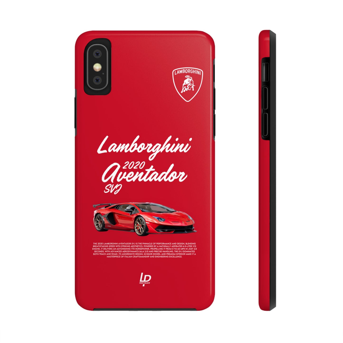 Lamborghini Aventador SVJ “Red" iPhone Case