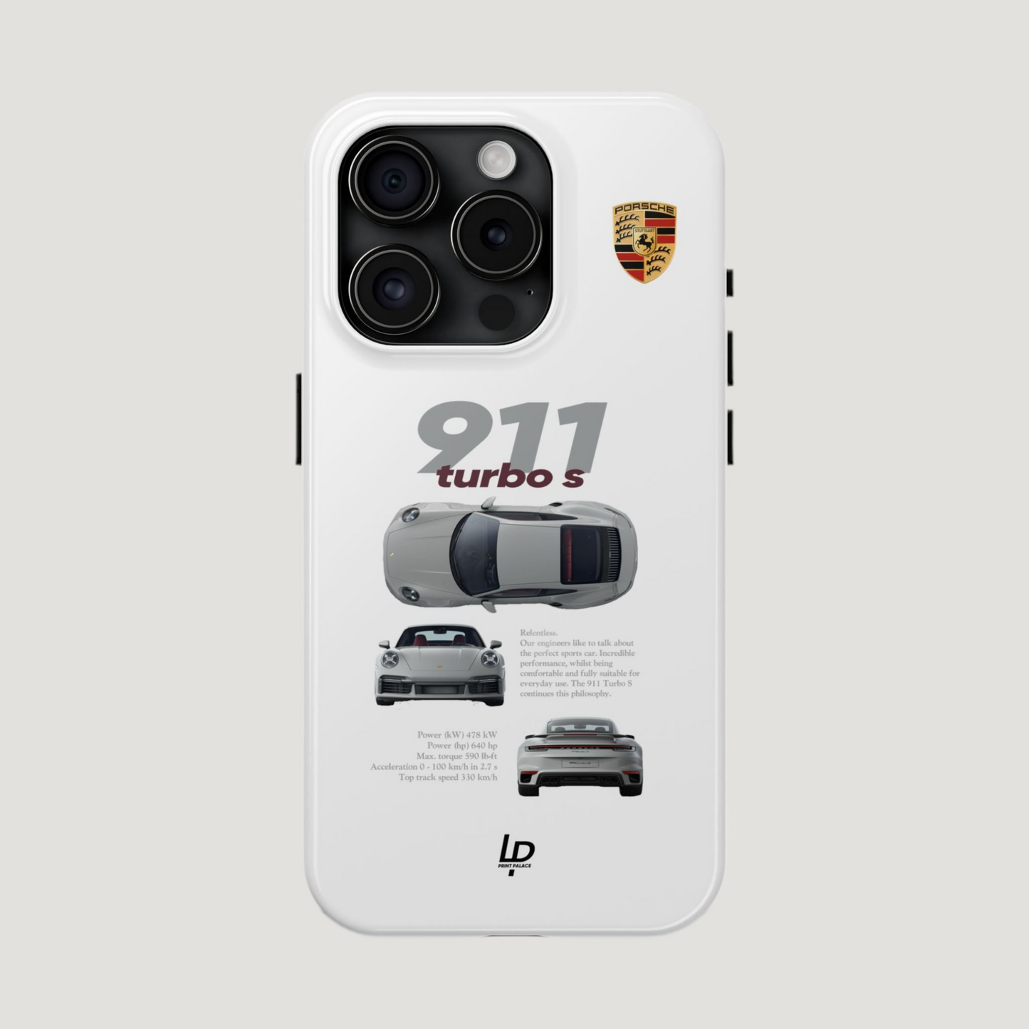 Porsche 911 turbo s "White" iPhone Case