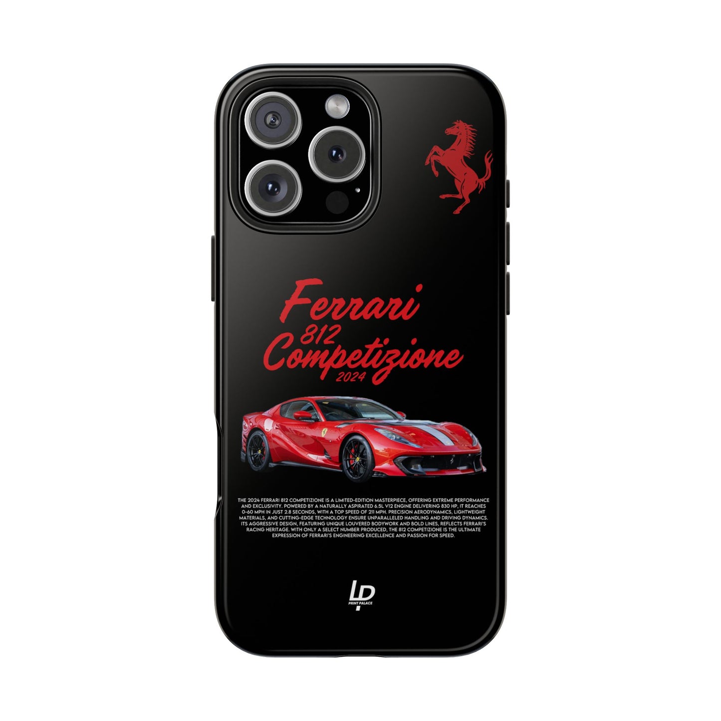 Ferrari 812 Competizione "Black" iPhone Case