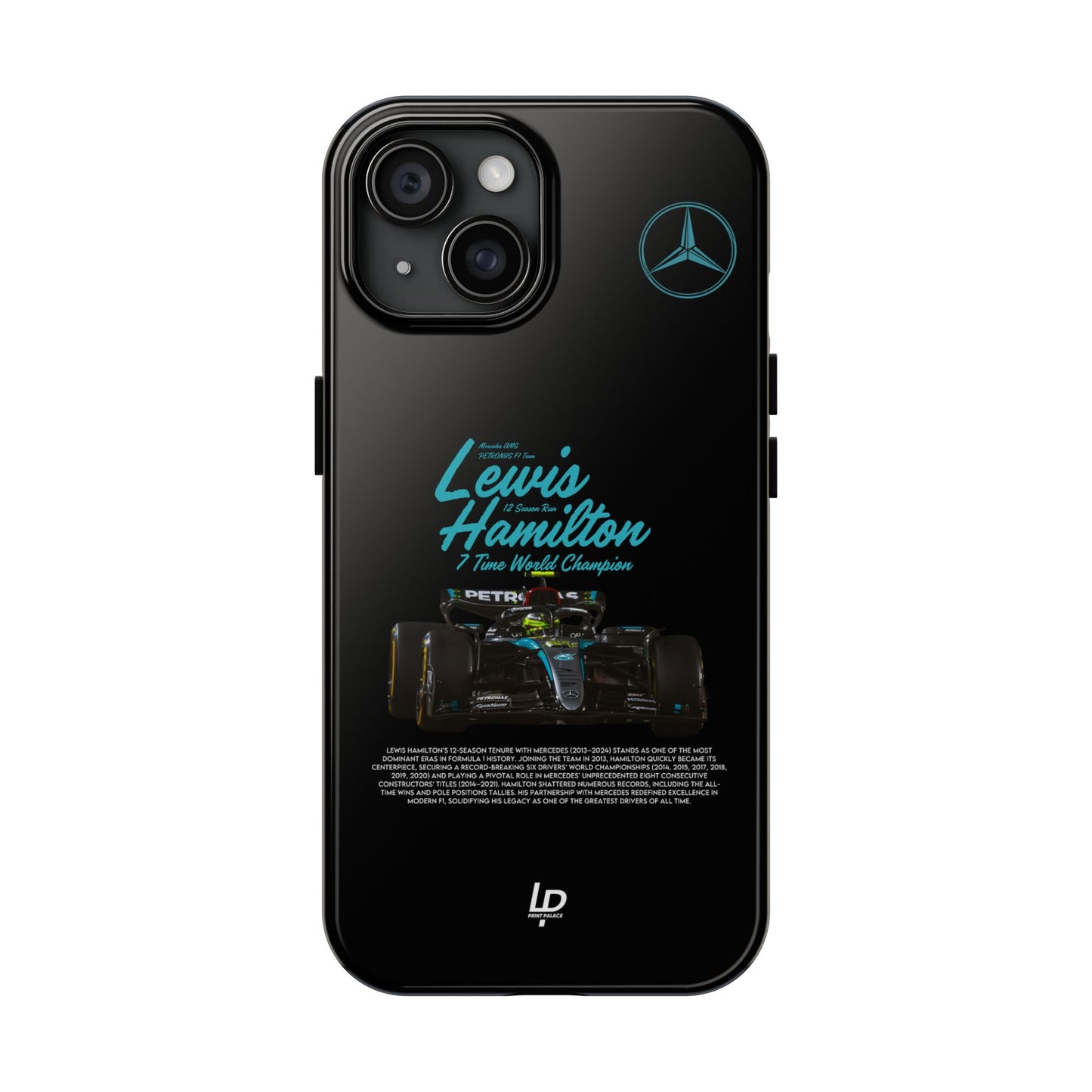 Lewis Hamilton Mercedes F1 "Black" iPhone Case