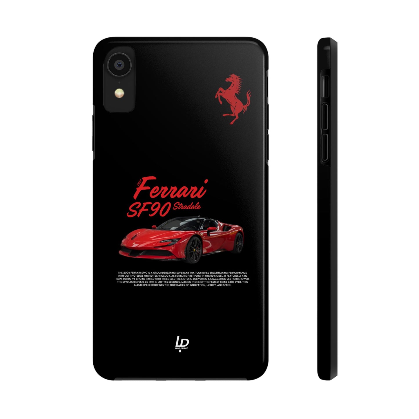 Ferrari SF90 Stradale "Black" iPhone Case