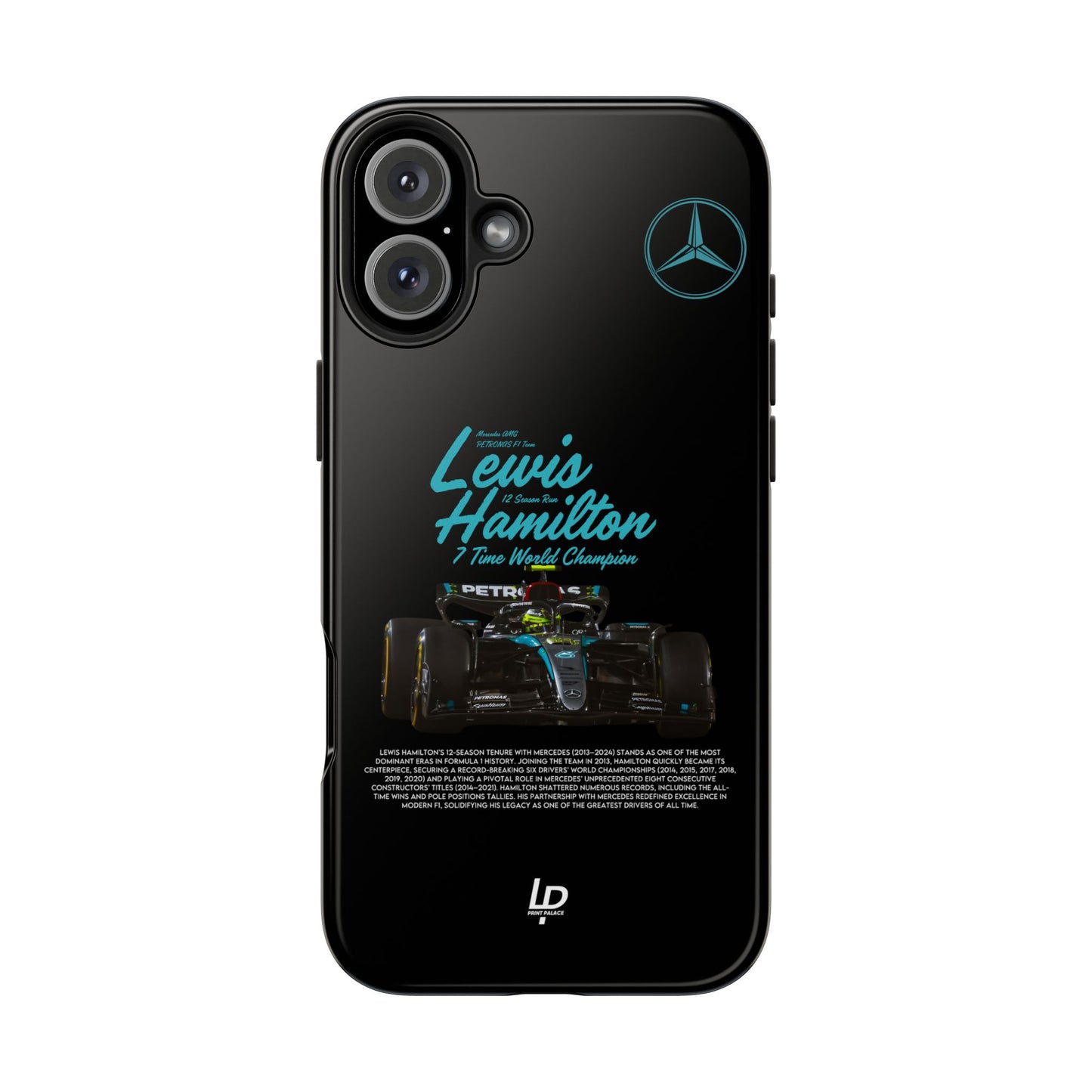 Lewis Hamilton Mercedes F1 "Black" iPhone Case