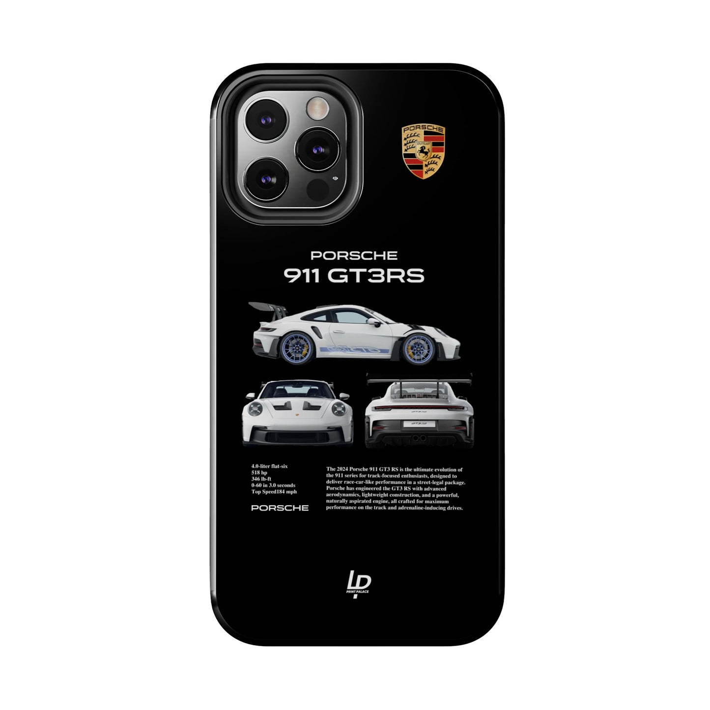 Porsche 911 GT3 RS "Black" iPhone Case