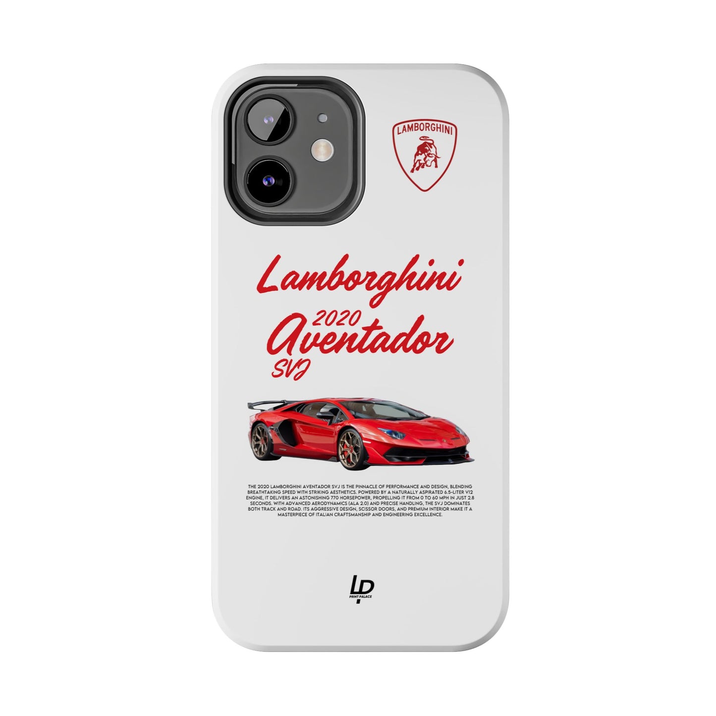 Lamborghini Aventador SVJ "White" iPhone Case