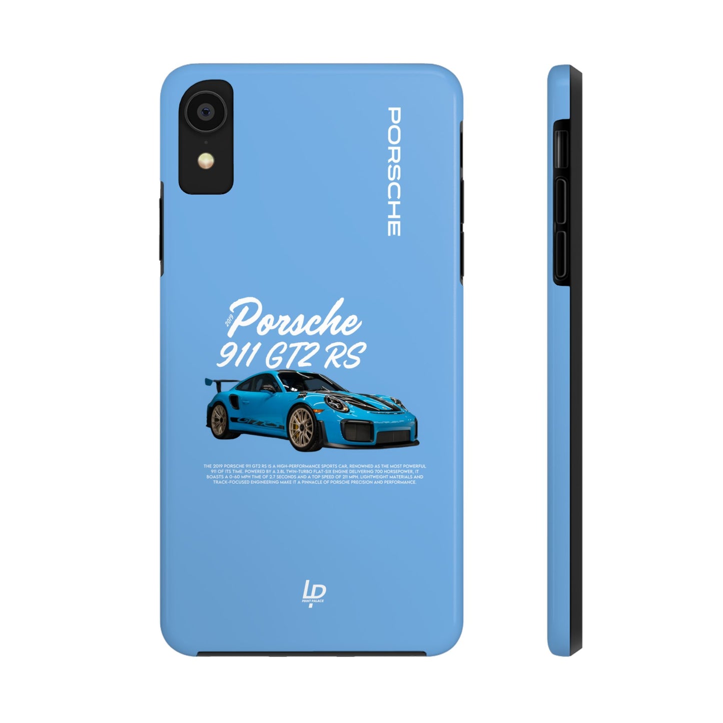 Porsche 911 GT2 RS "Light Blue" iPhone Case