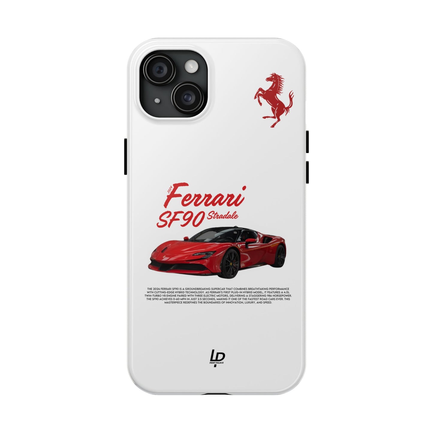 Ferrari SF90 Stradale "White" iPhone Case