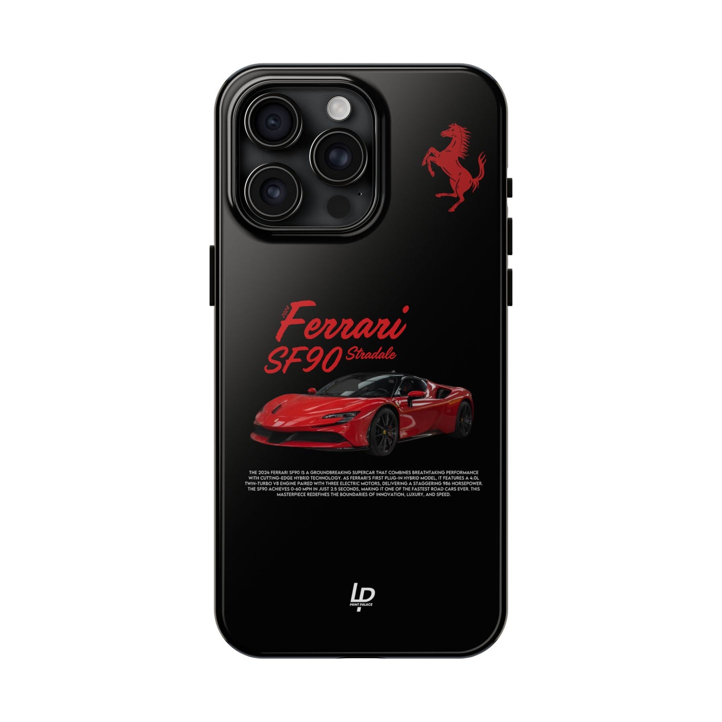 Ferrari SF90 Stradale "Black" iPhone Case