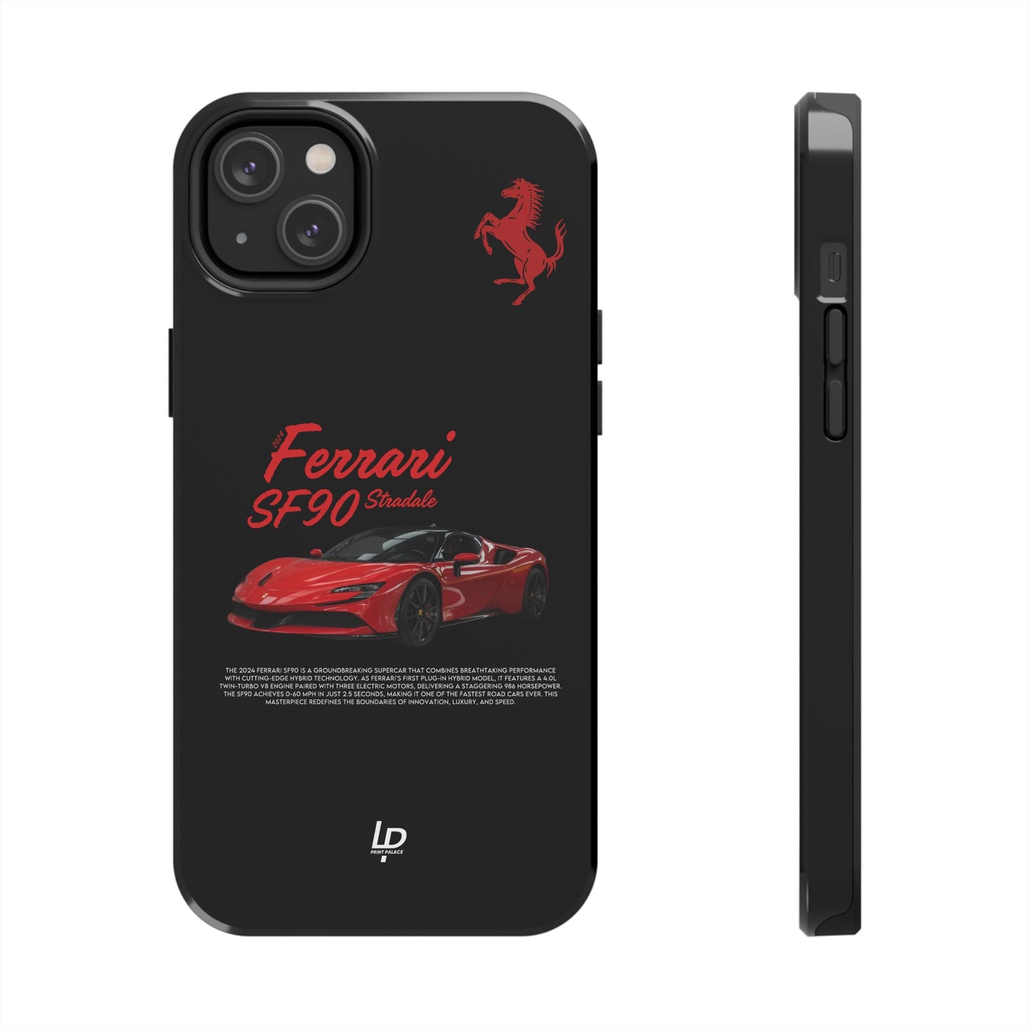 Ferrari SF90 Stradale "Black" iPhone Case