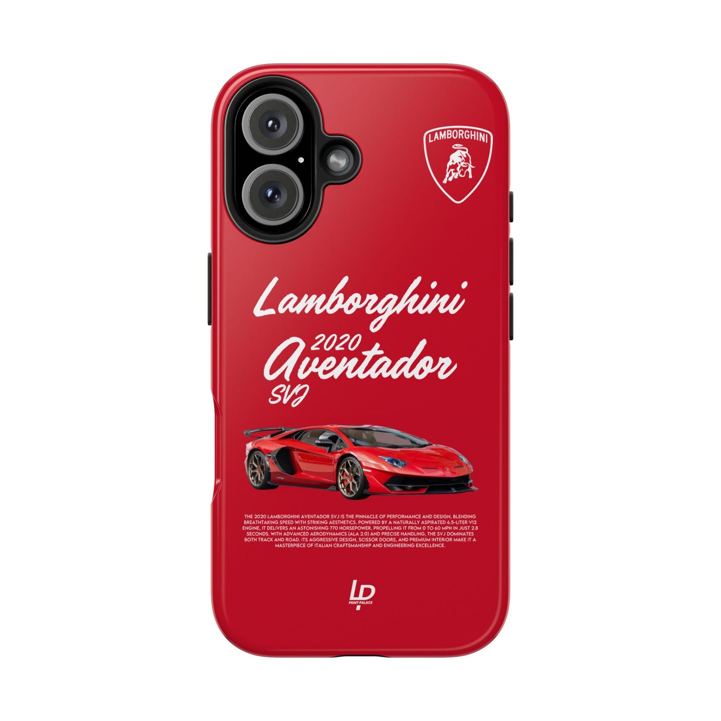 Lamborghini Aventador SVJ “Red" iPhone Case