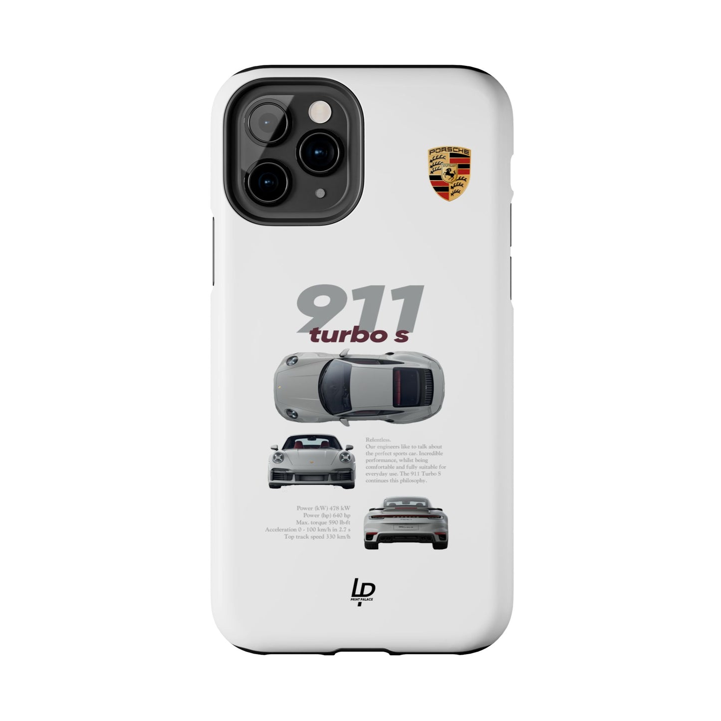 Porsche 911 turbo s "White" iPhone Case