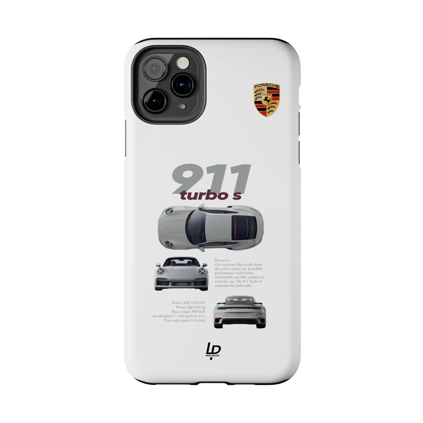 Porsche 911 turbo s "White" iPhone Case