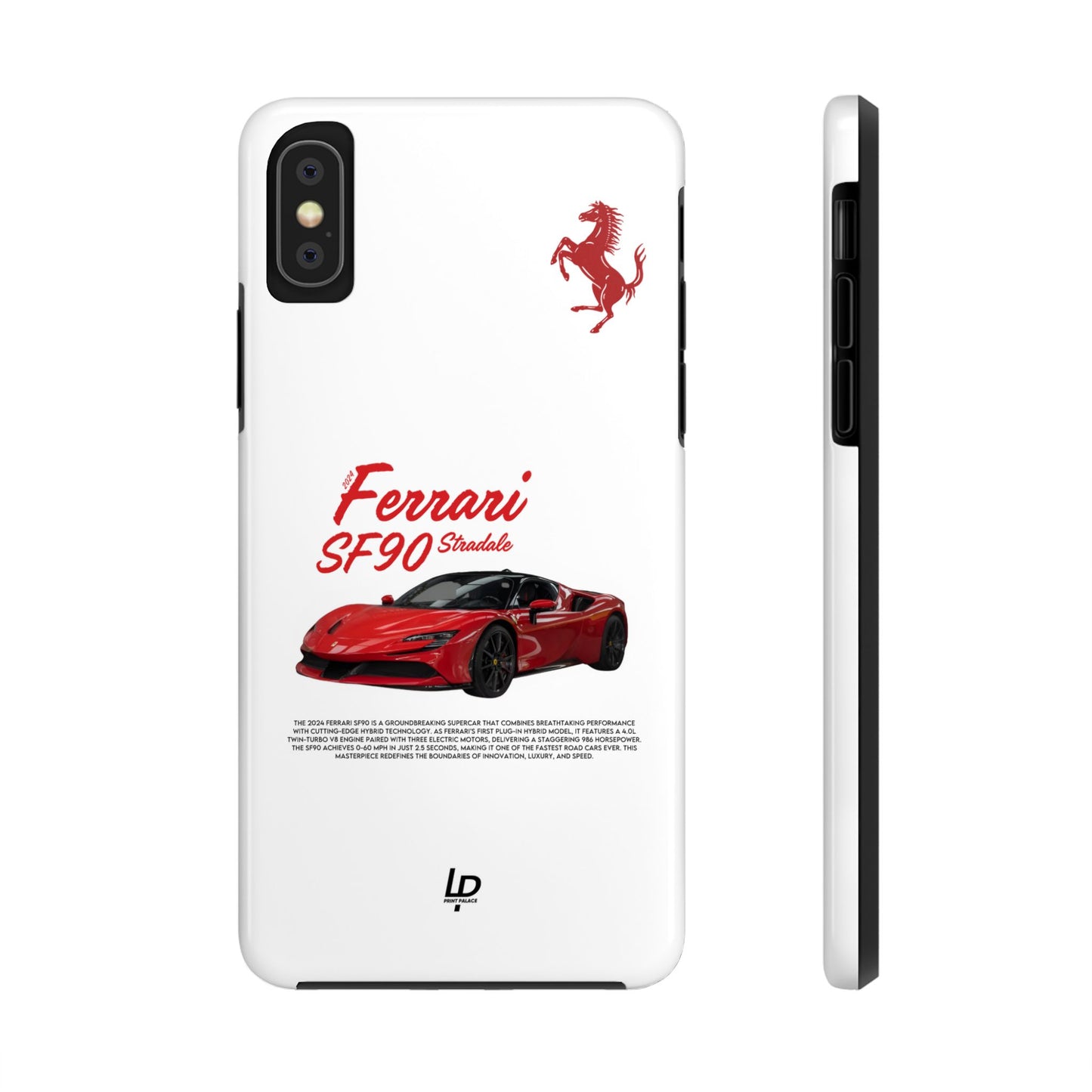 Ferrari SF90 Stradale "White" iPhone Case