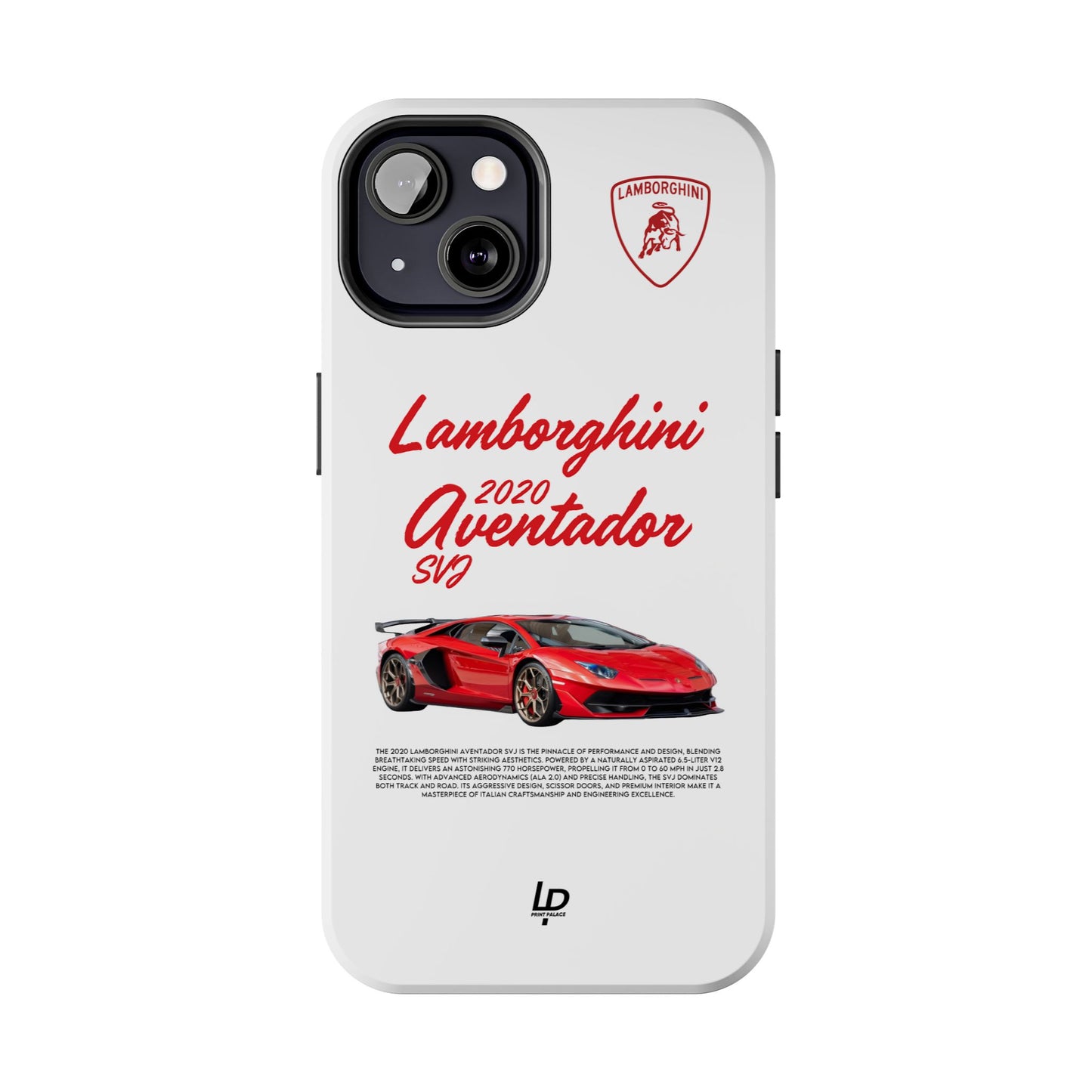 Lamborghini Aventador SVJ "White" iPhone Case