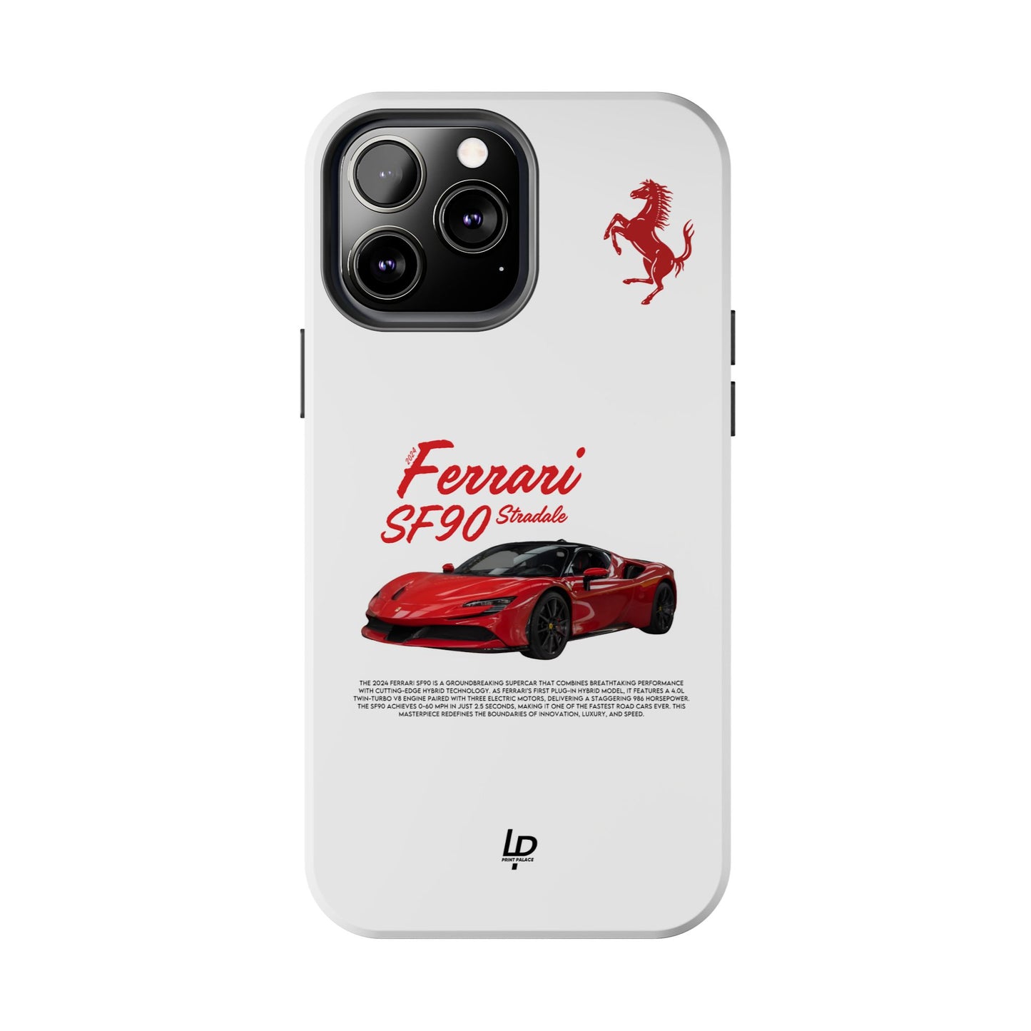 Ferrari SF90 Stradale "White" iPhone Case