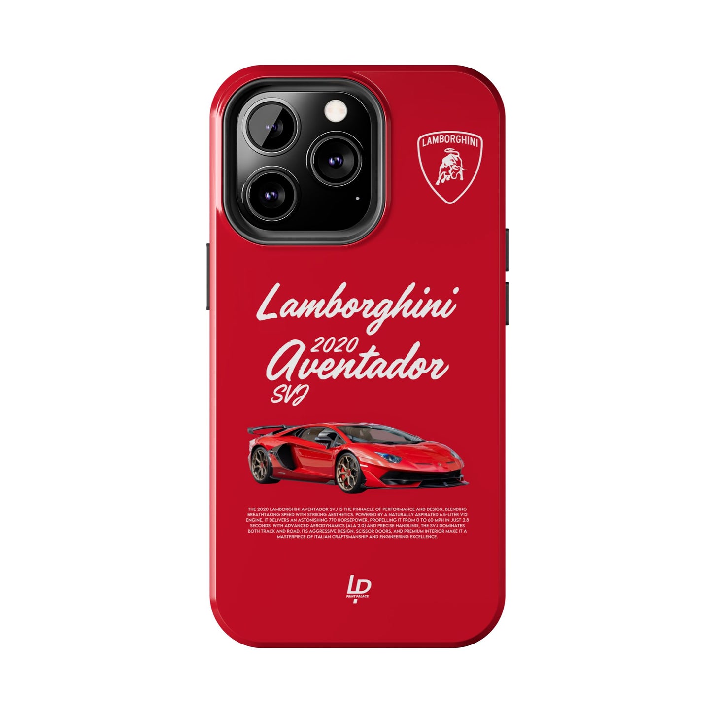 Lamborghini Aventador SVJ “Red" iPhone Case