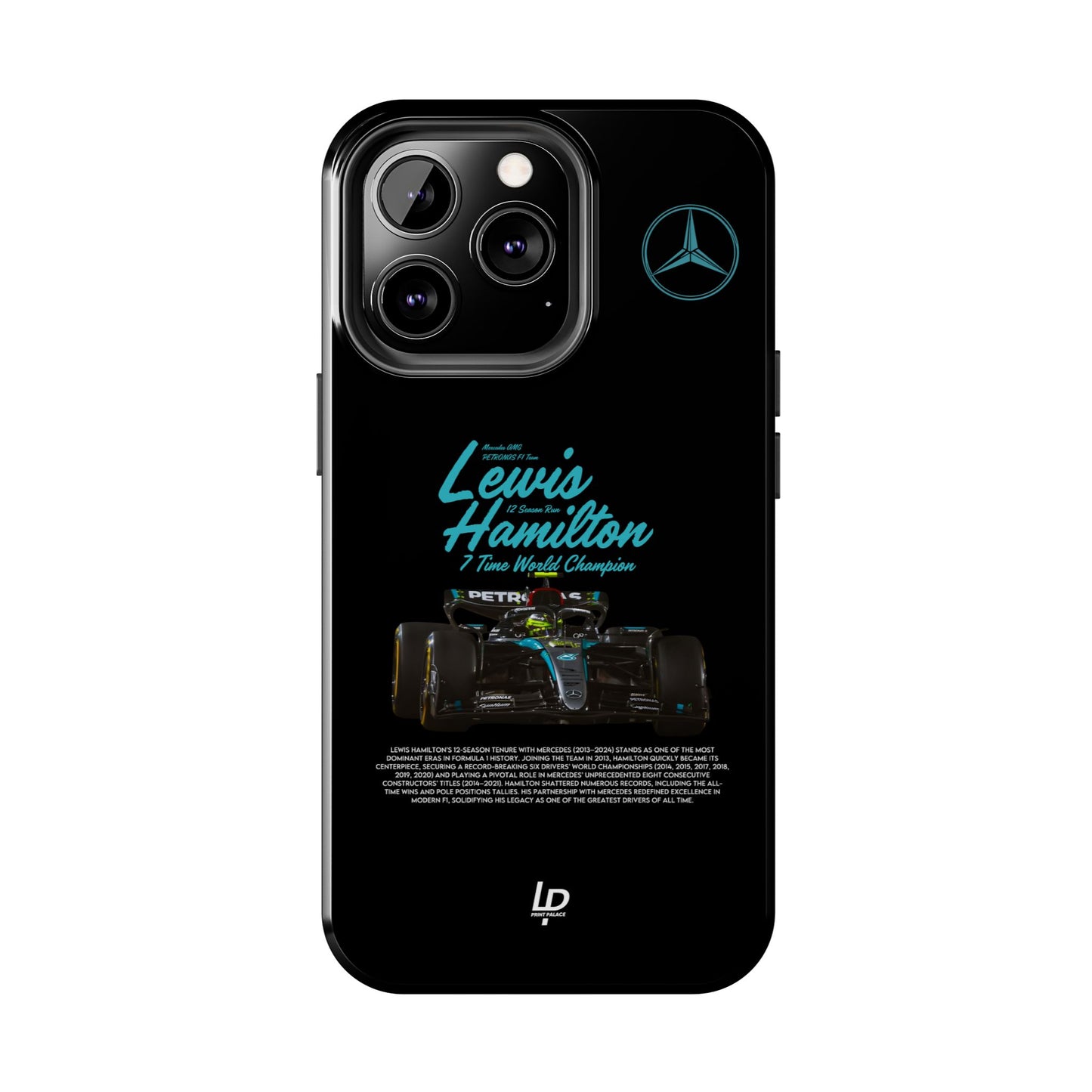 Lewis Hamilton Mercedes F1 "Black" iPhone Case