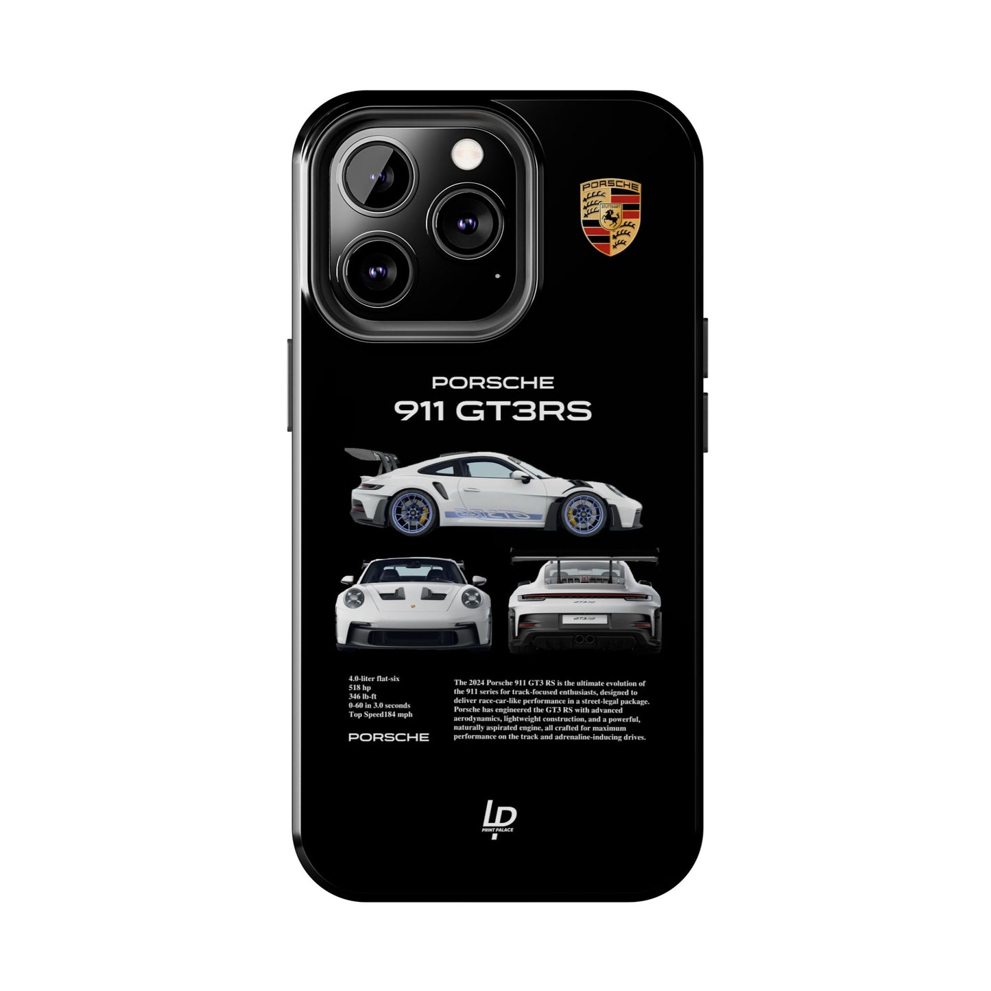 Porsche 911 GT3 RS "Black" iPhone Case