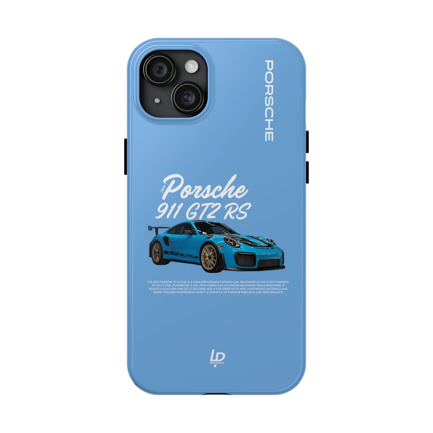 Porsche 911 GT2 RS "Light Blue" iPhone Case