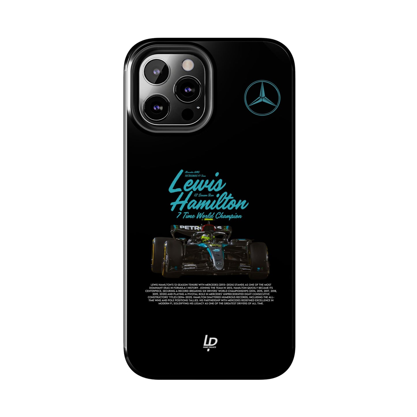 Lewis Hamilton Mercedes F1 "Black" iPhone Case