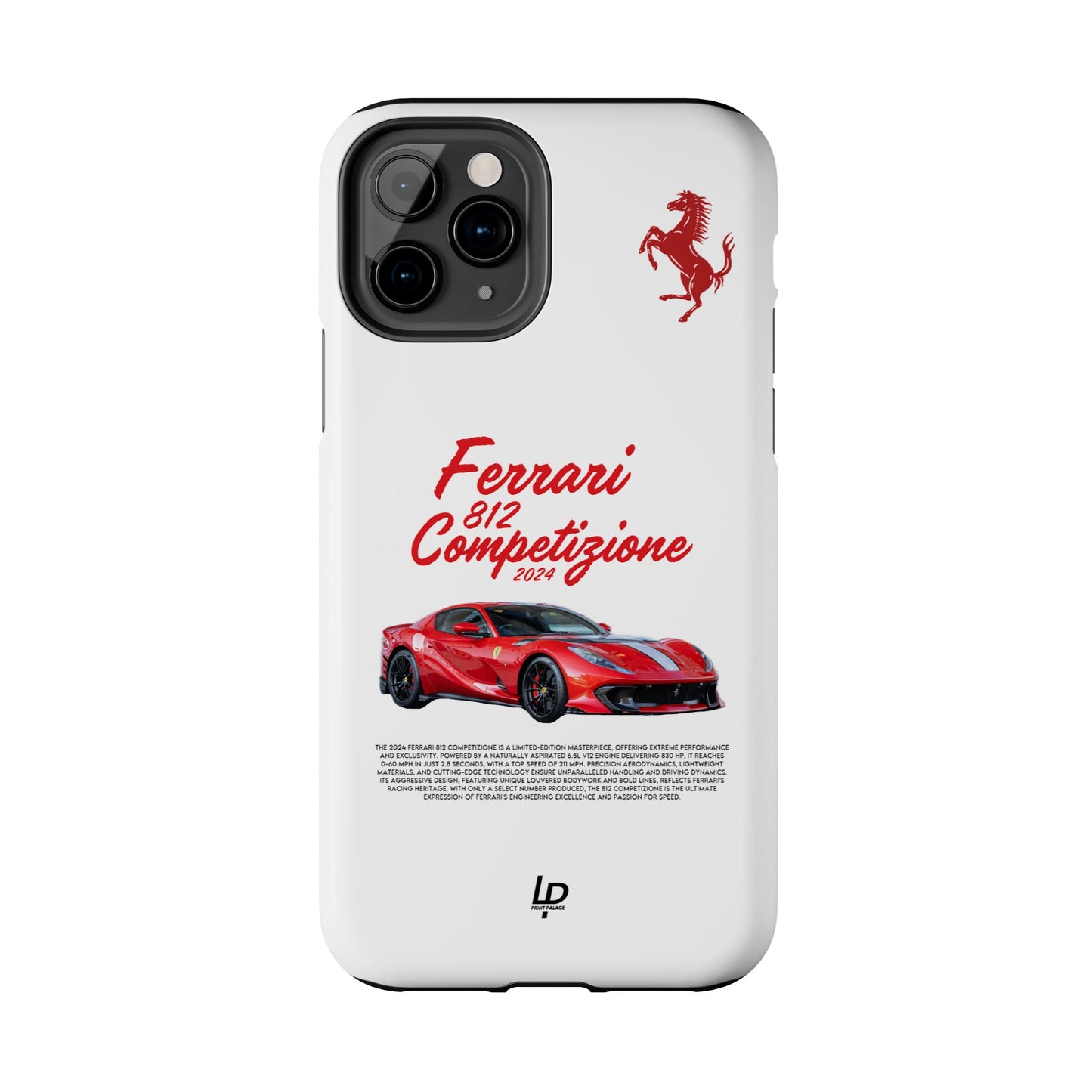 Ferrari 812 Competizione "White" iPhone Case