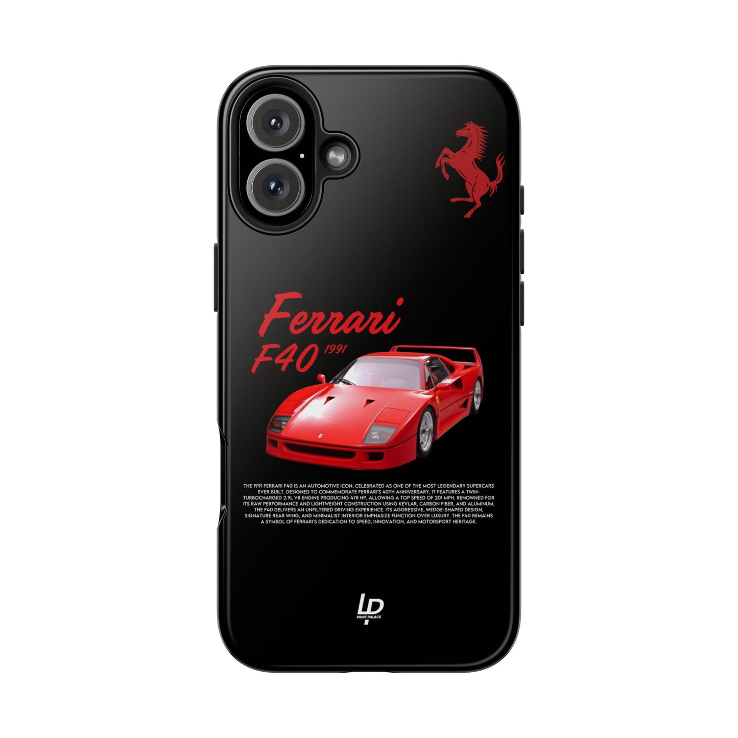 Ferrari F40 "Black" iPhone Case