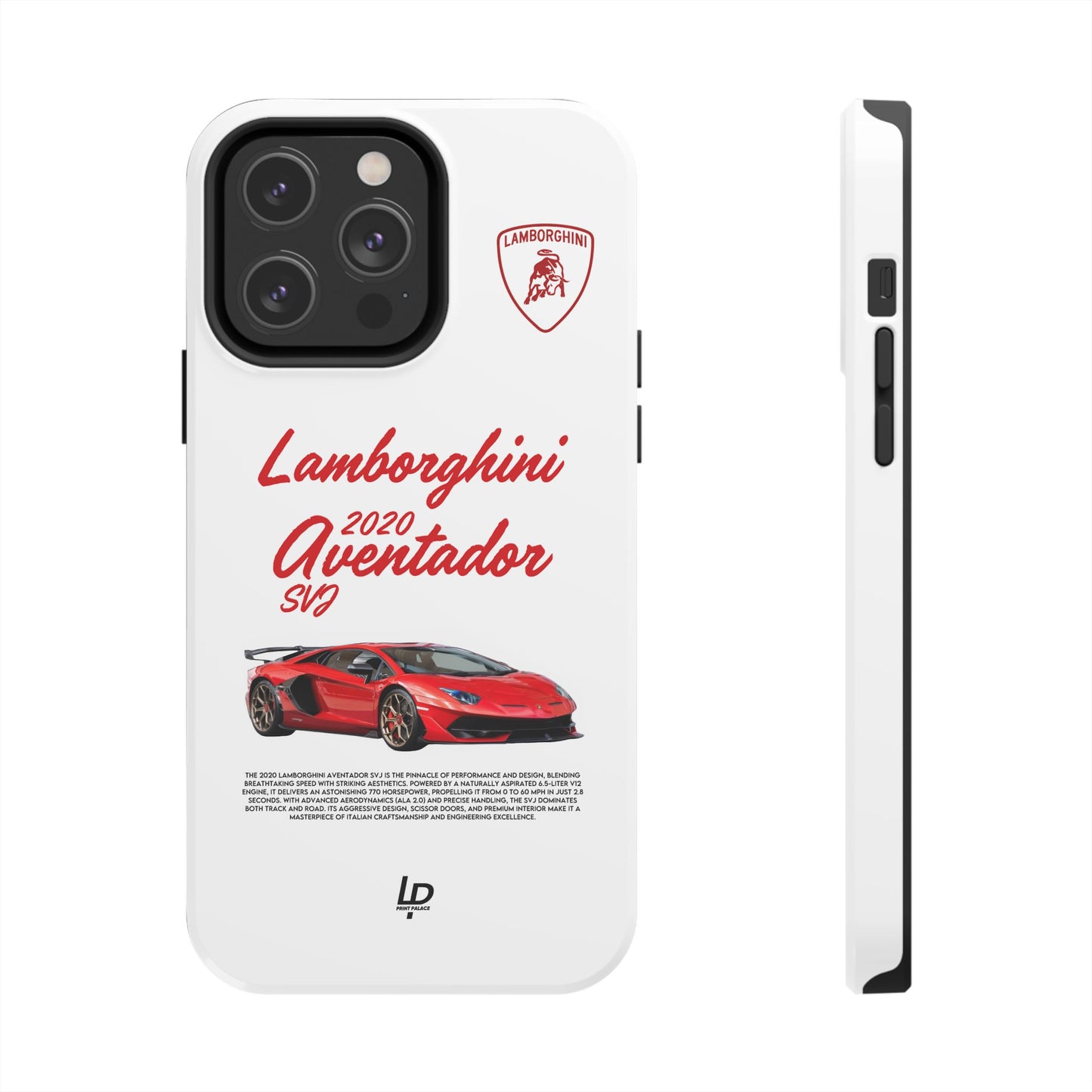 Lamborghini Aventador SVJ "White" iPhone Case