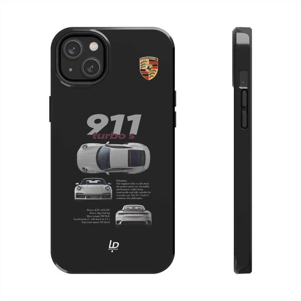 Porsche 911 turbo s "Black" iPhone Case
