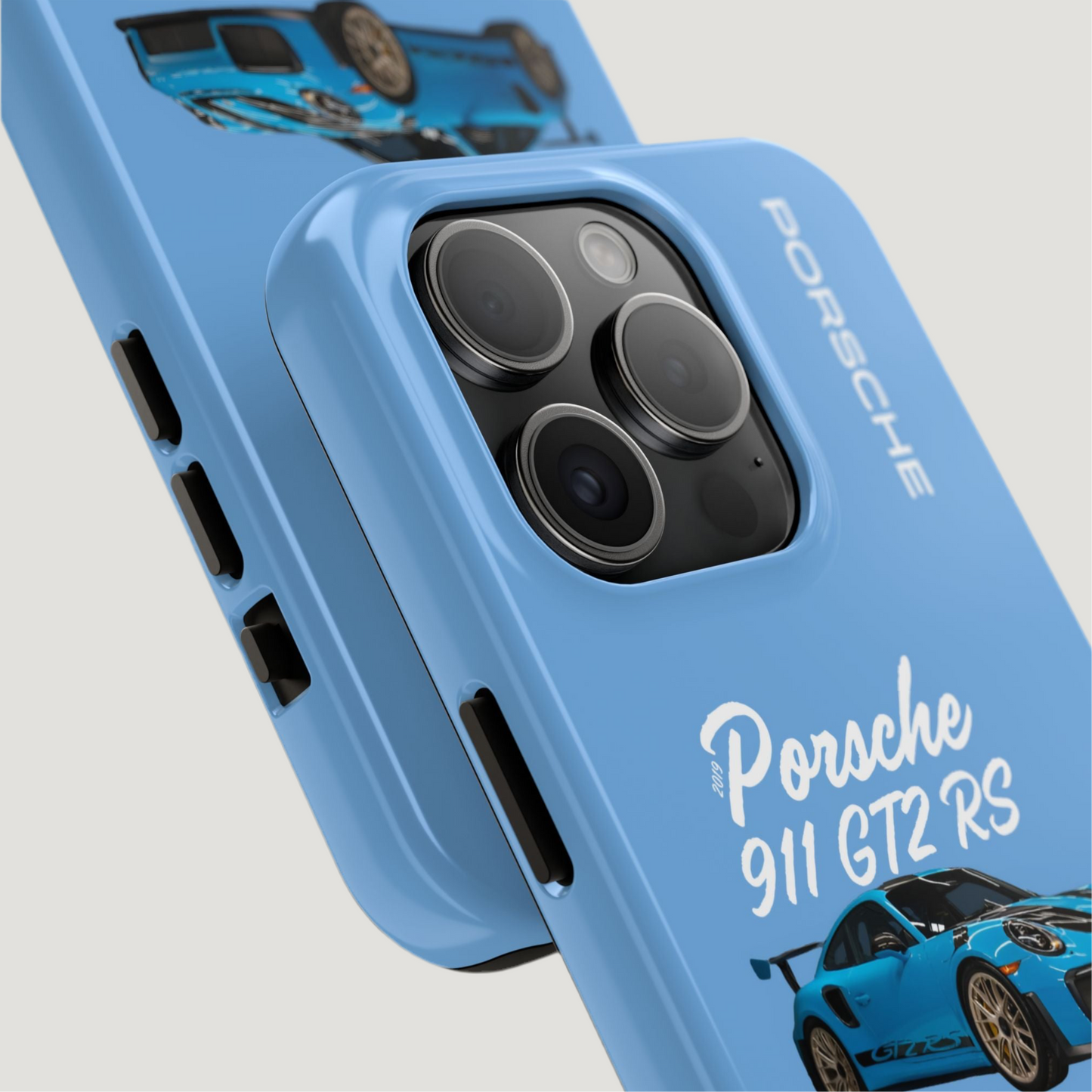 Porsche 911 GT2 RS "Light Blue" iPhone Case