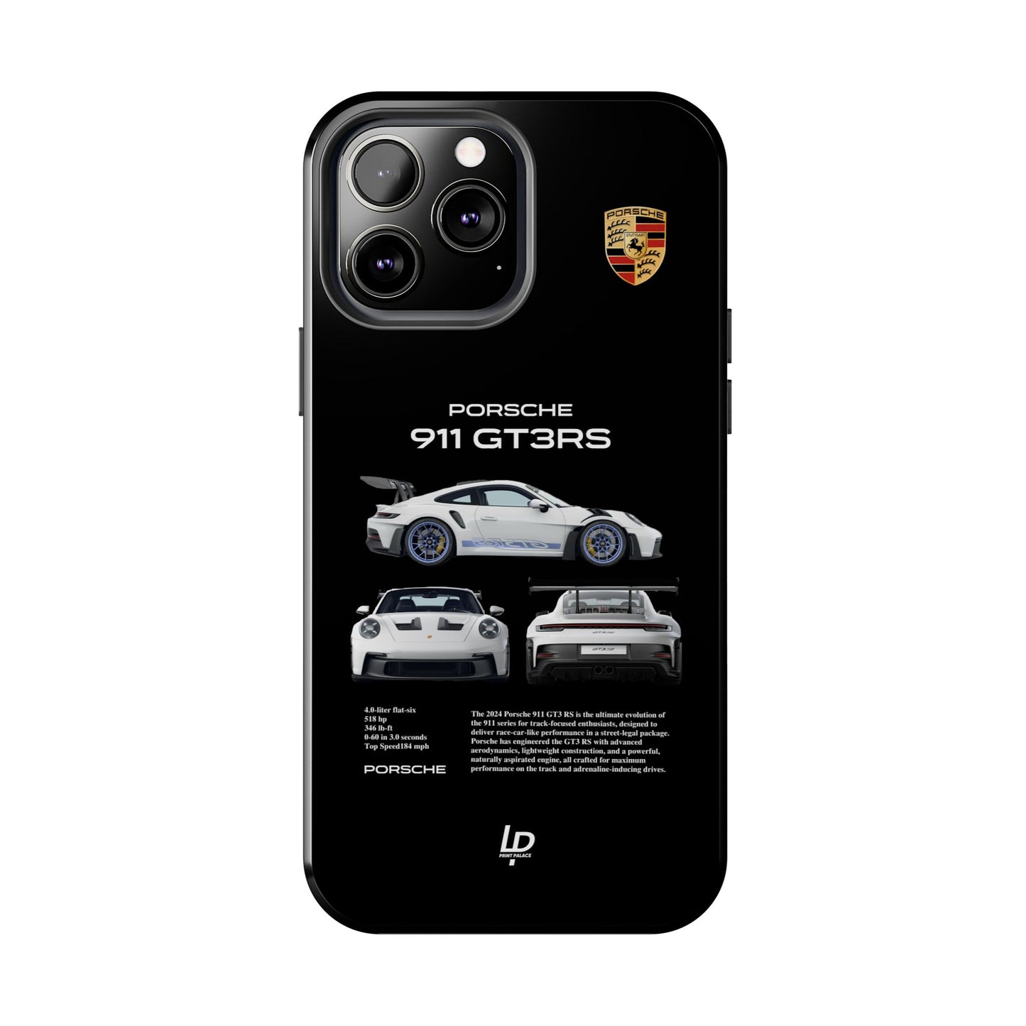 Porsche 911 GT3 RS "Black" iPhone Case