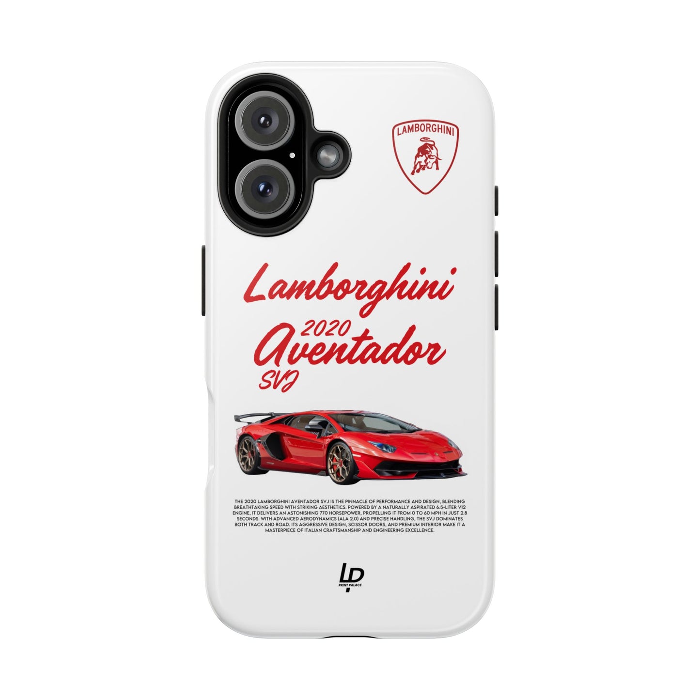 Lamborghini Aventador SVJ "White" iPhone Case