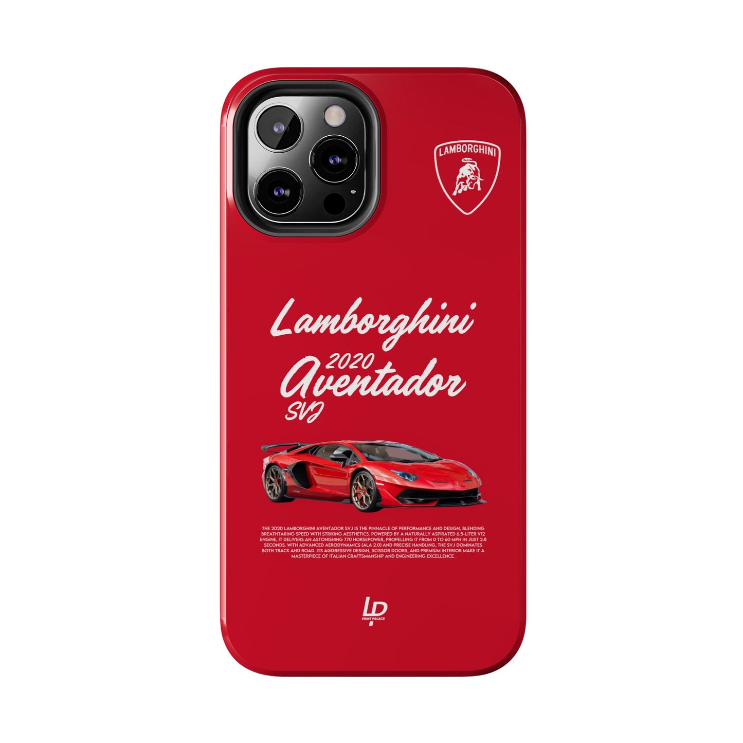 Lamborghini Aventador SVJ “Red" iPhone Case