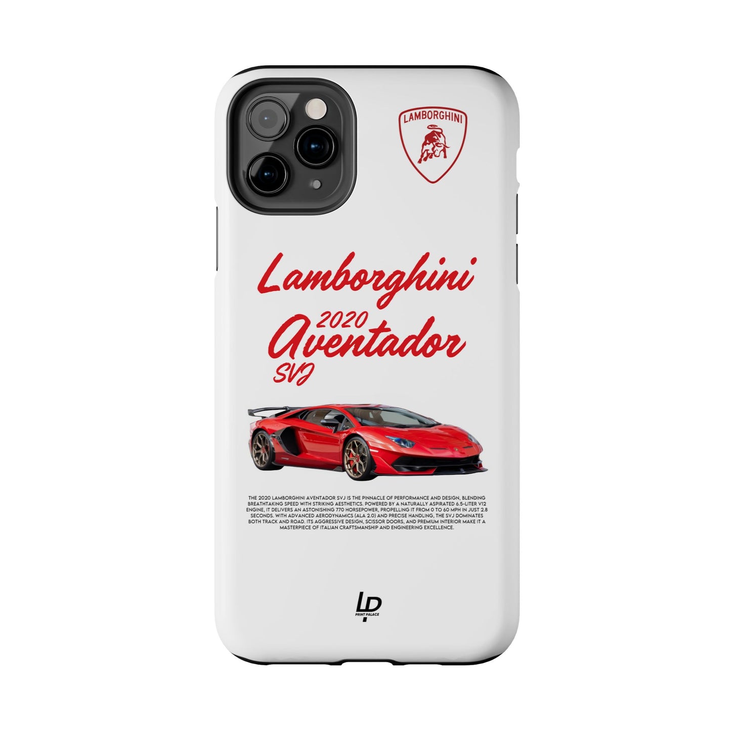 Lamborghini Aventador SVJ "White" iPhone Case