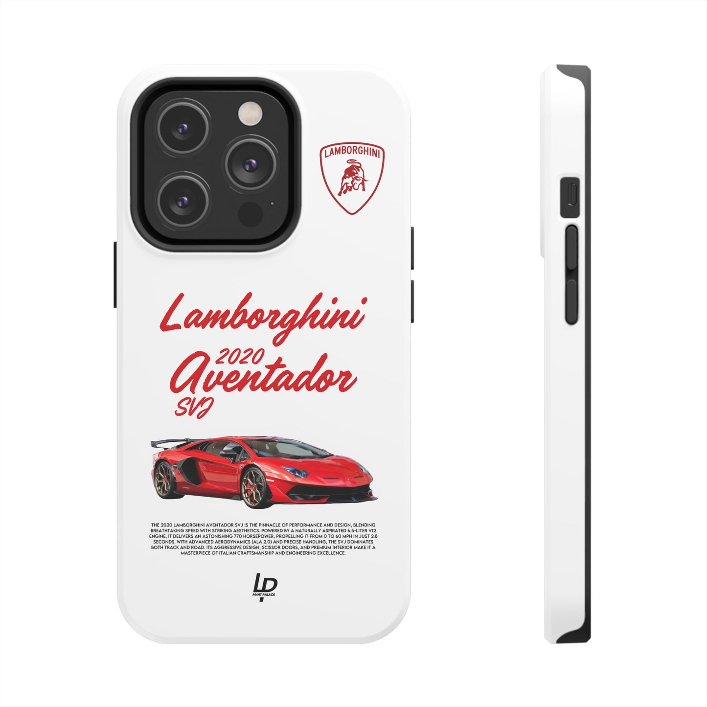 Lamborghini Aventador SVJ "White" iPhone Case