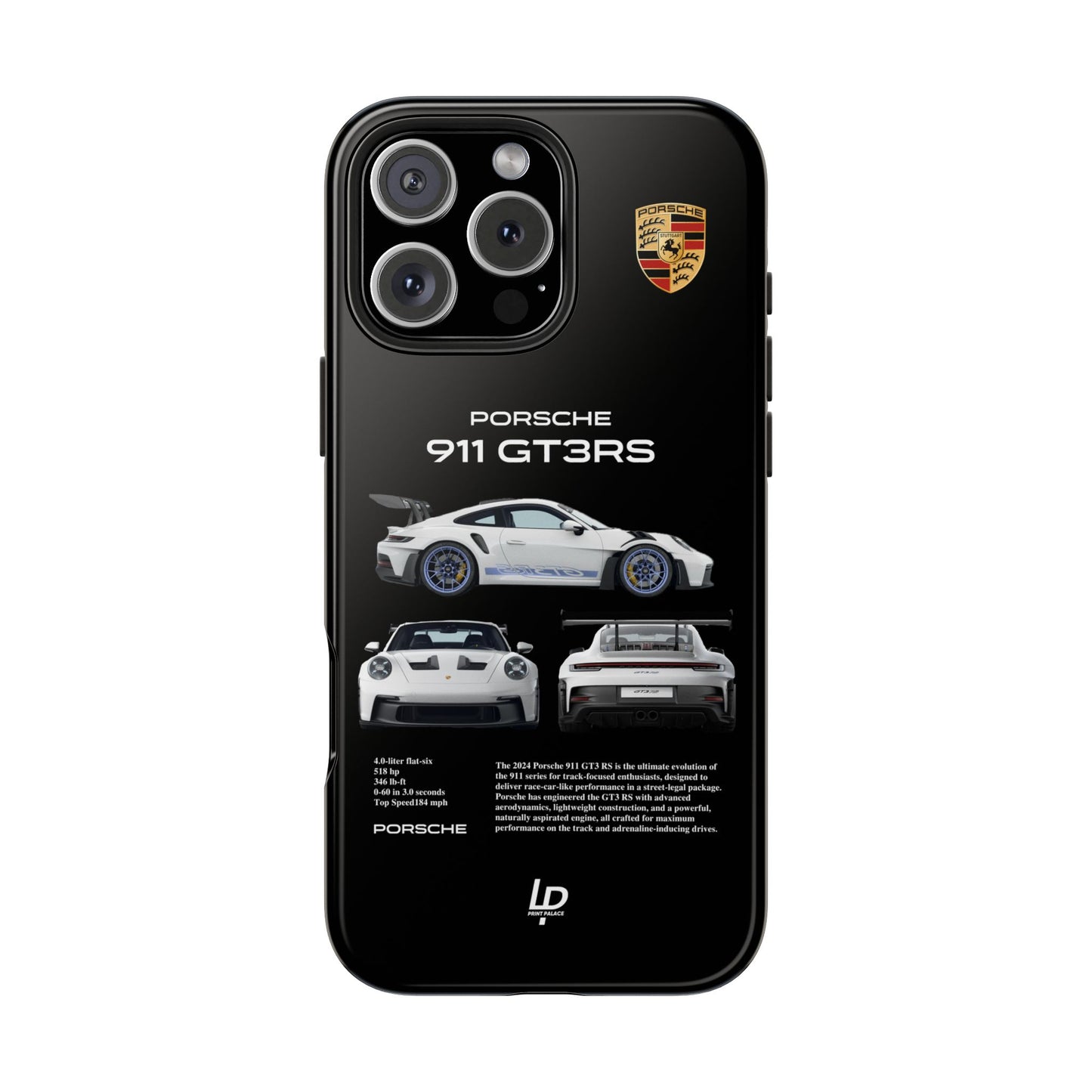 Porsche 911 GT3 RS "Black" iPhone Case