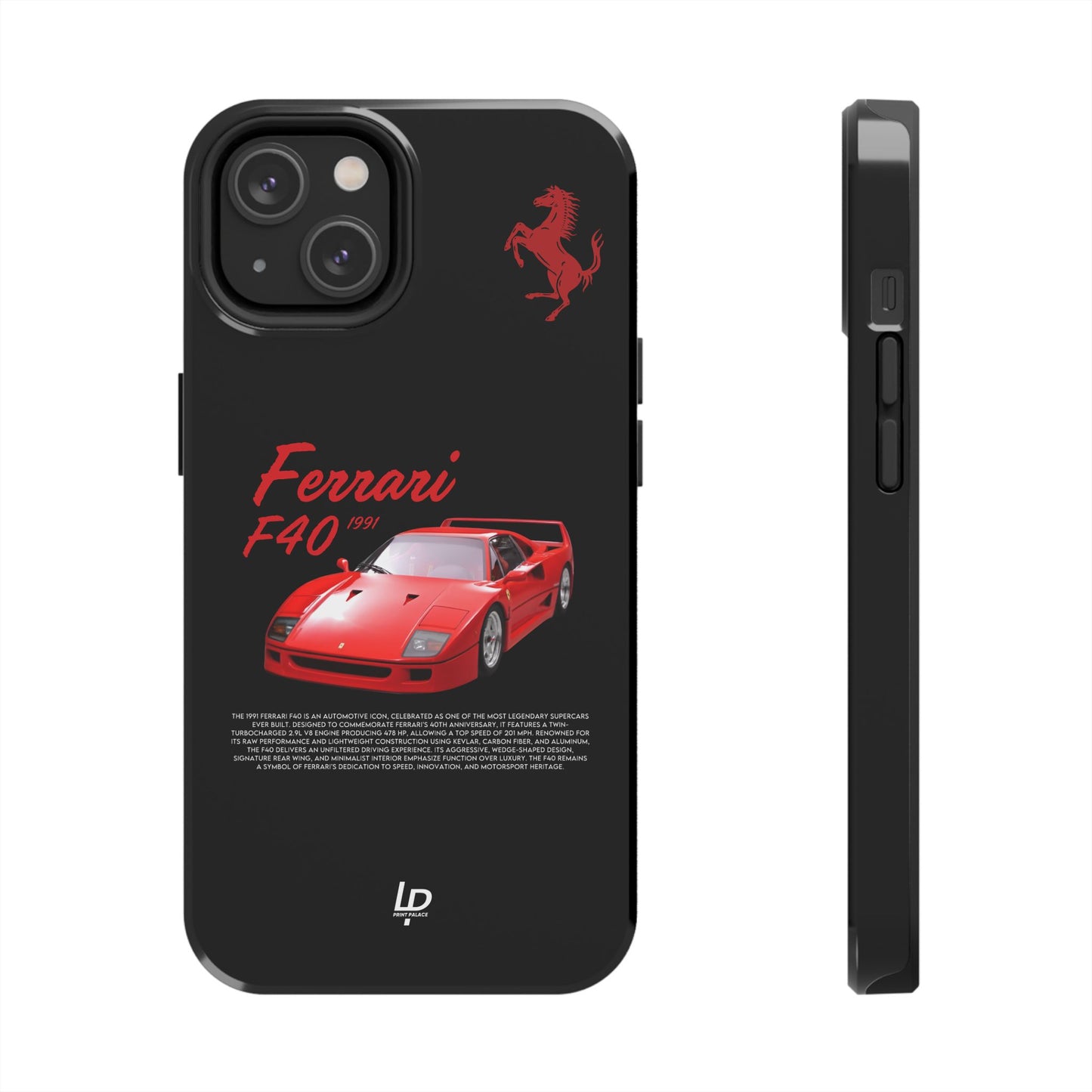 Ferrari F40 "Black" iPhone Case