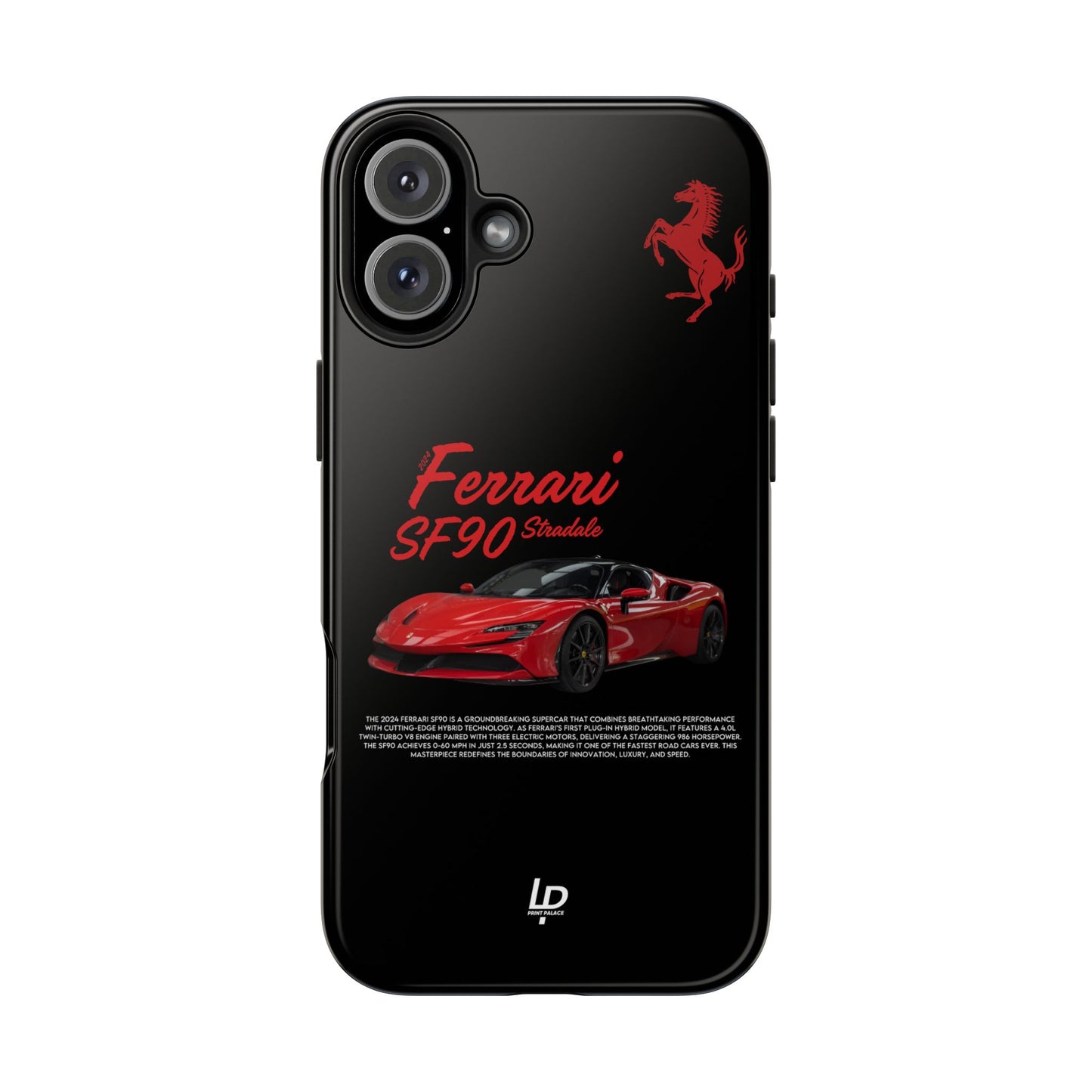 Ferrari SF90 Stradale "Black" iPhone Case