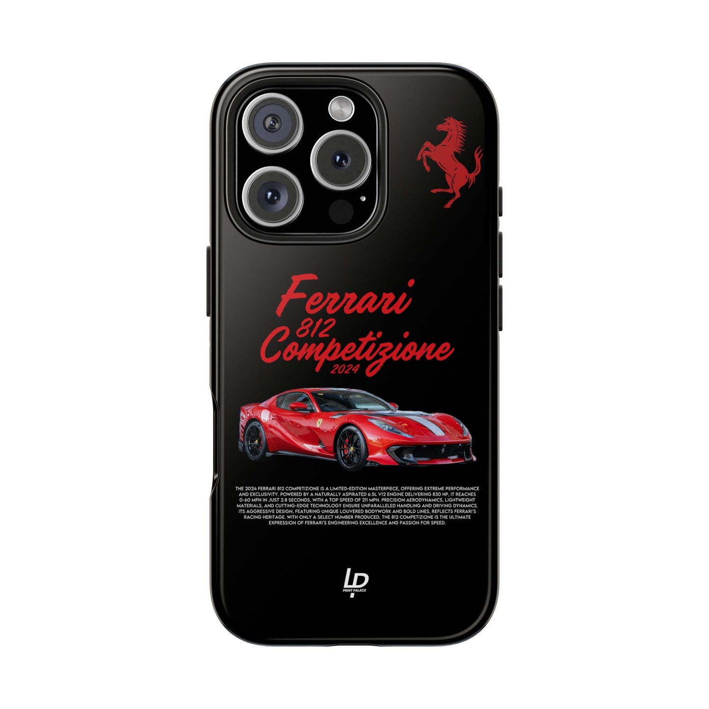 Ferrari 812 Competizione "Black" iPhone Case