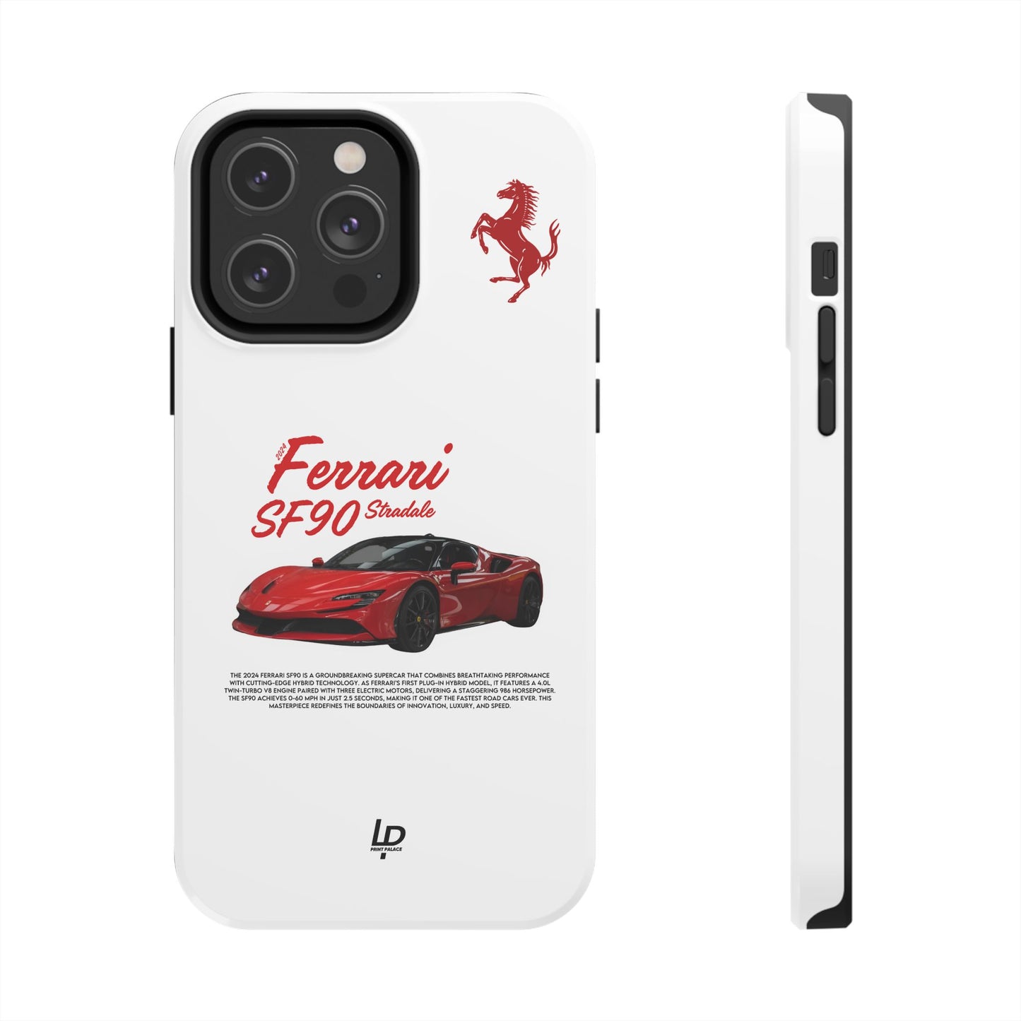 Ferrari SF90 Stradale "White" iPhone Case