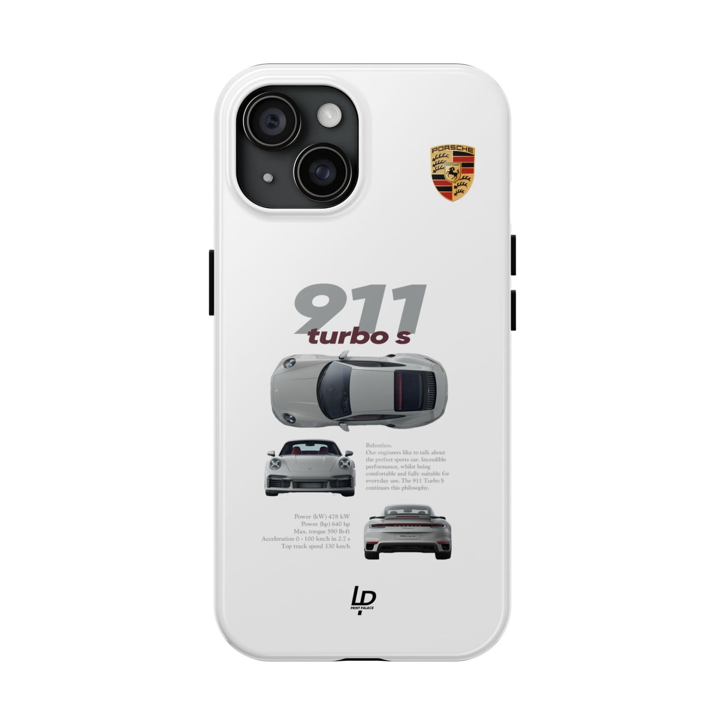 Porsche 911 turbo s "White" iPhone Case