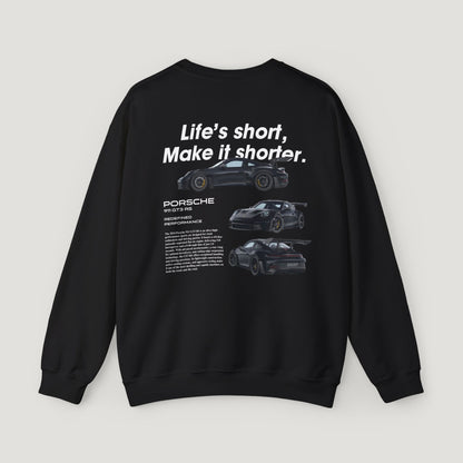 "Life's Short" Porsche 911 GT3 RS Crewneck Sweater