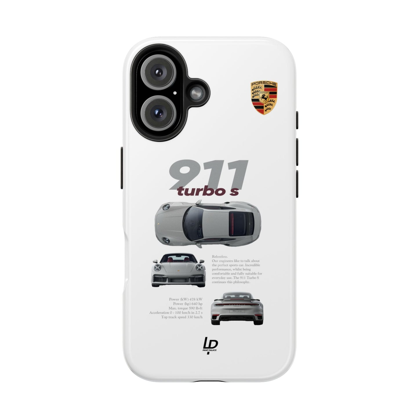 Porsche 911 turbo s "White" iPhone Case