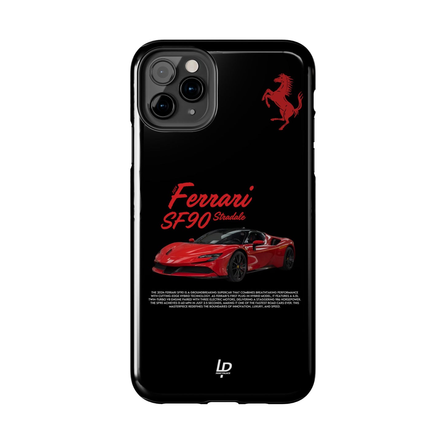 Ferrari SF90 Stradale "Black" iPhone Case