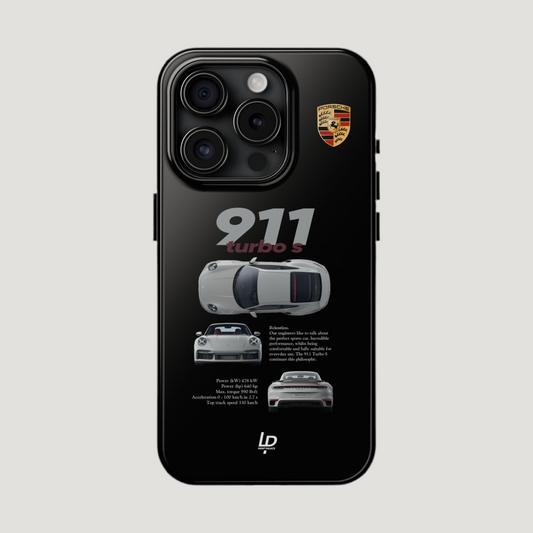 Porsche 911 turbo s "Black" iPhone Case