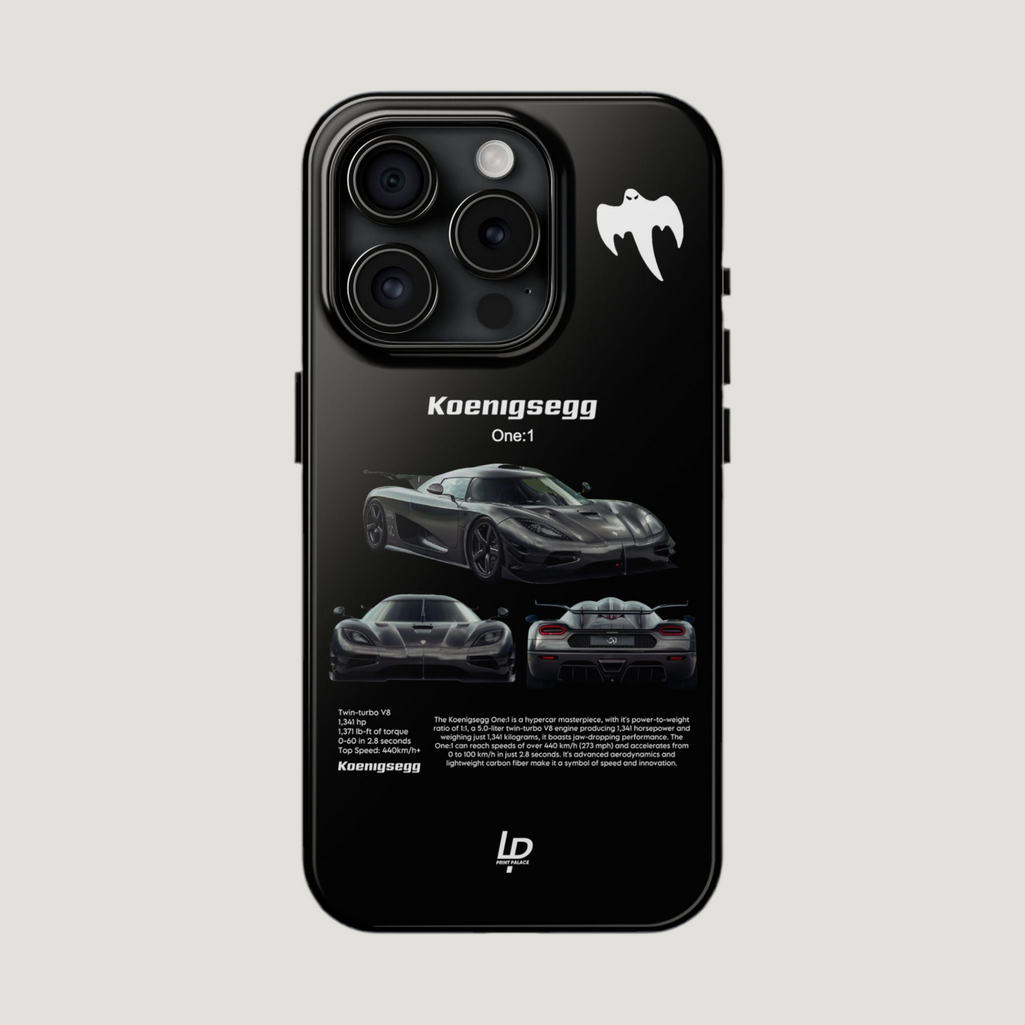 Koenigsegg One:1 "Black" iPhone Case