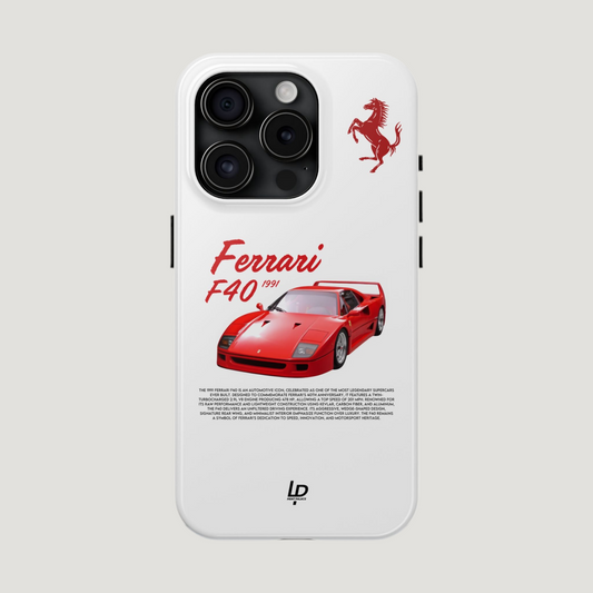 Ferrari F40 "White" iPhone Case