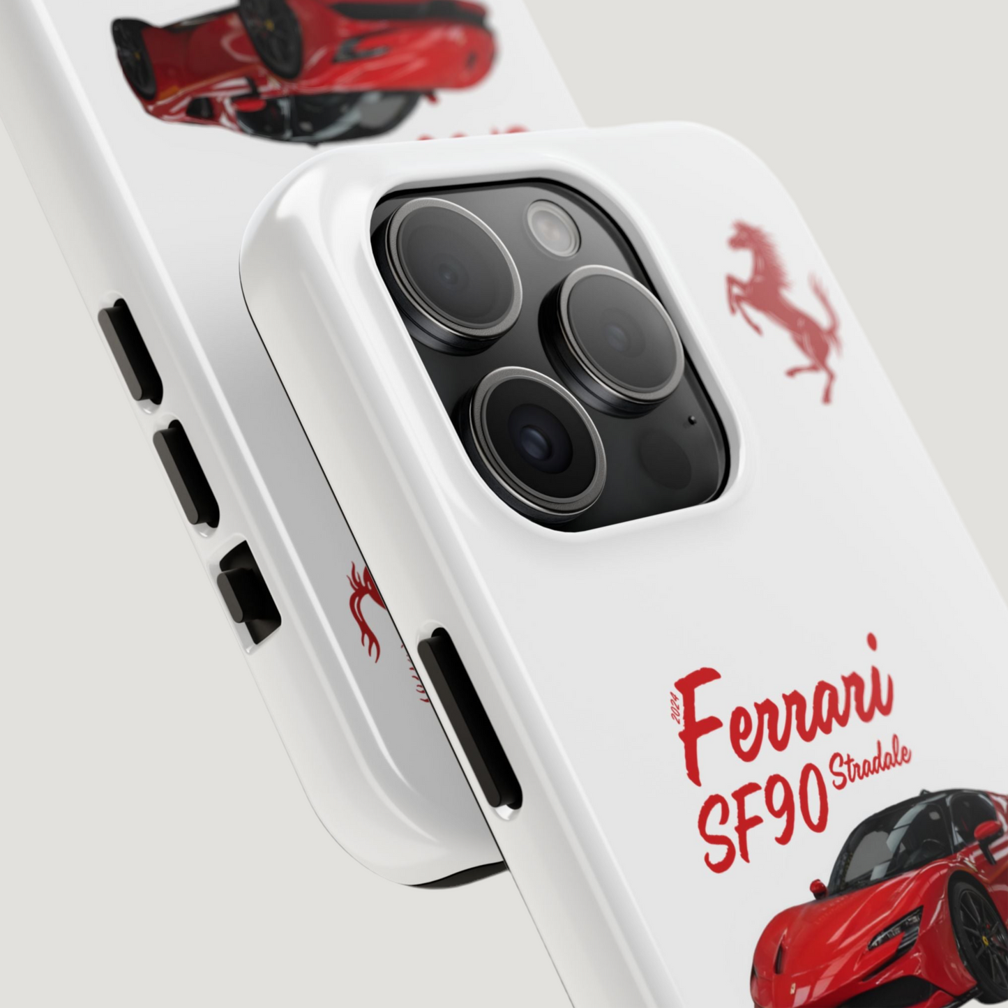 Ferrari SF90 Stradale "White" iPhone Case