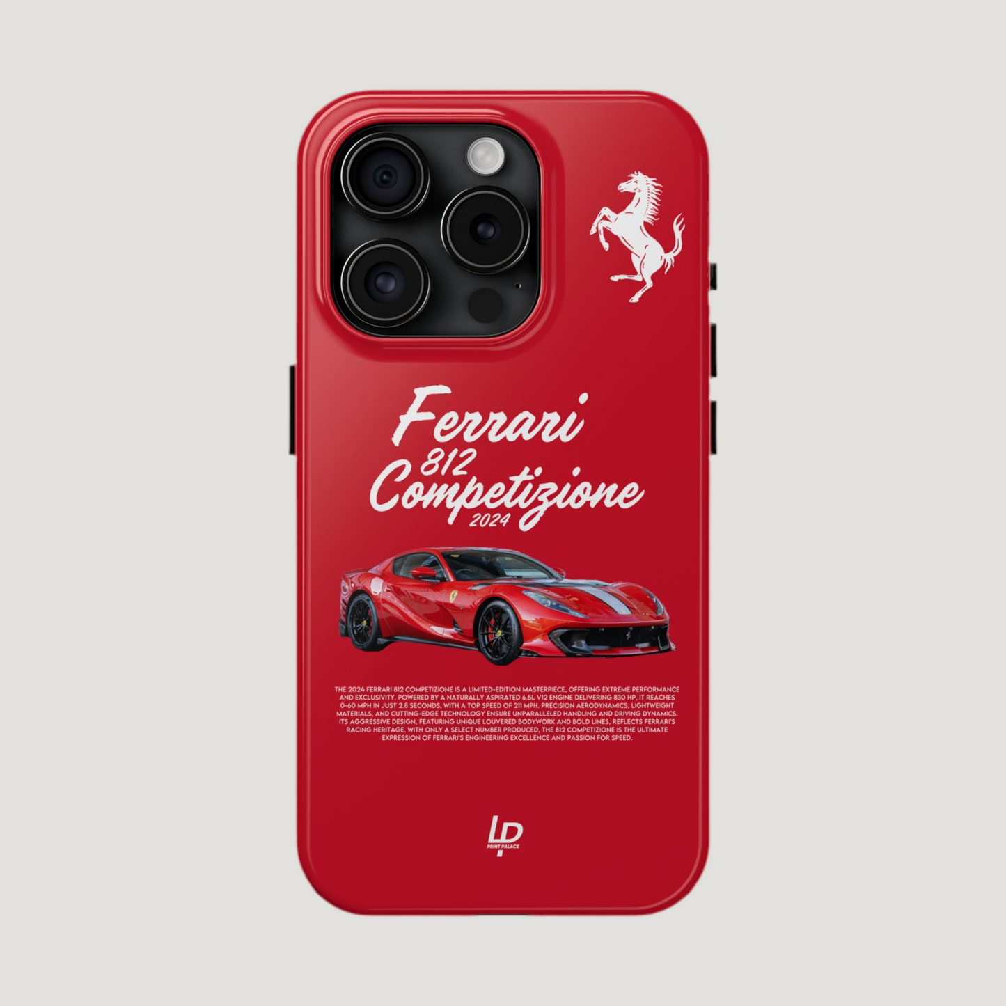 Ferrari 812 Competizione “Red" iPhone Case