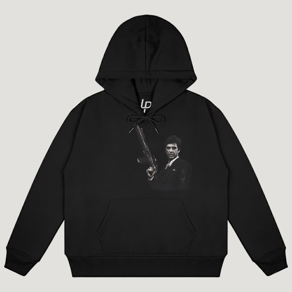 Tony Montana Machine Gun Hoodie